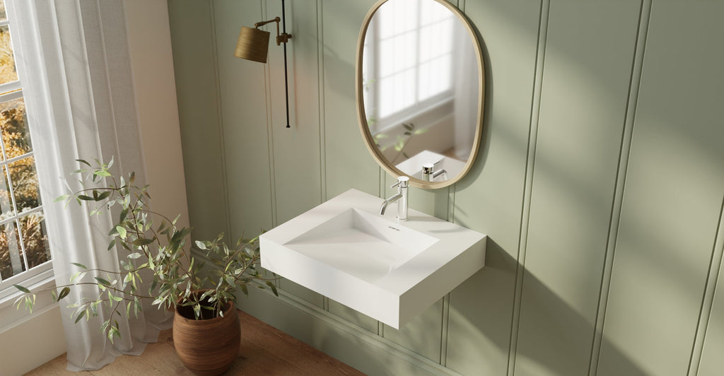 Badeloft Lavabo de Pared Tipo Rampa WT-04-F