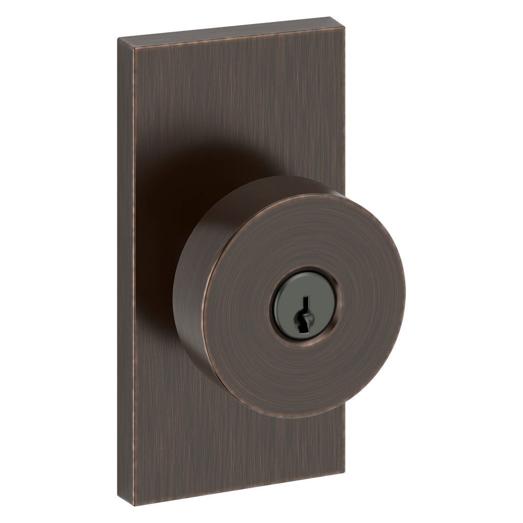 Baldwin Hardware Reserve Perilla con Llave Contemporary — Bronce veneciano — Contemporary 5