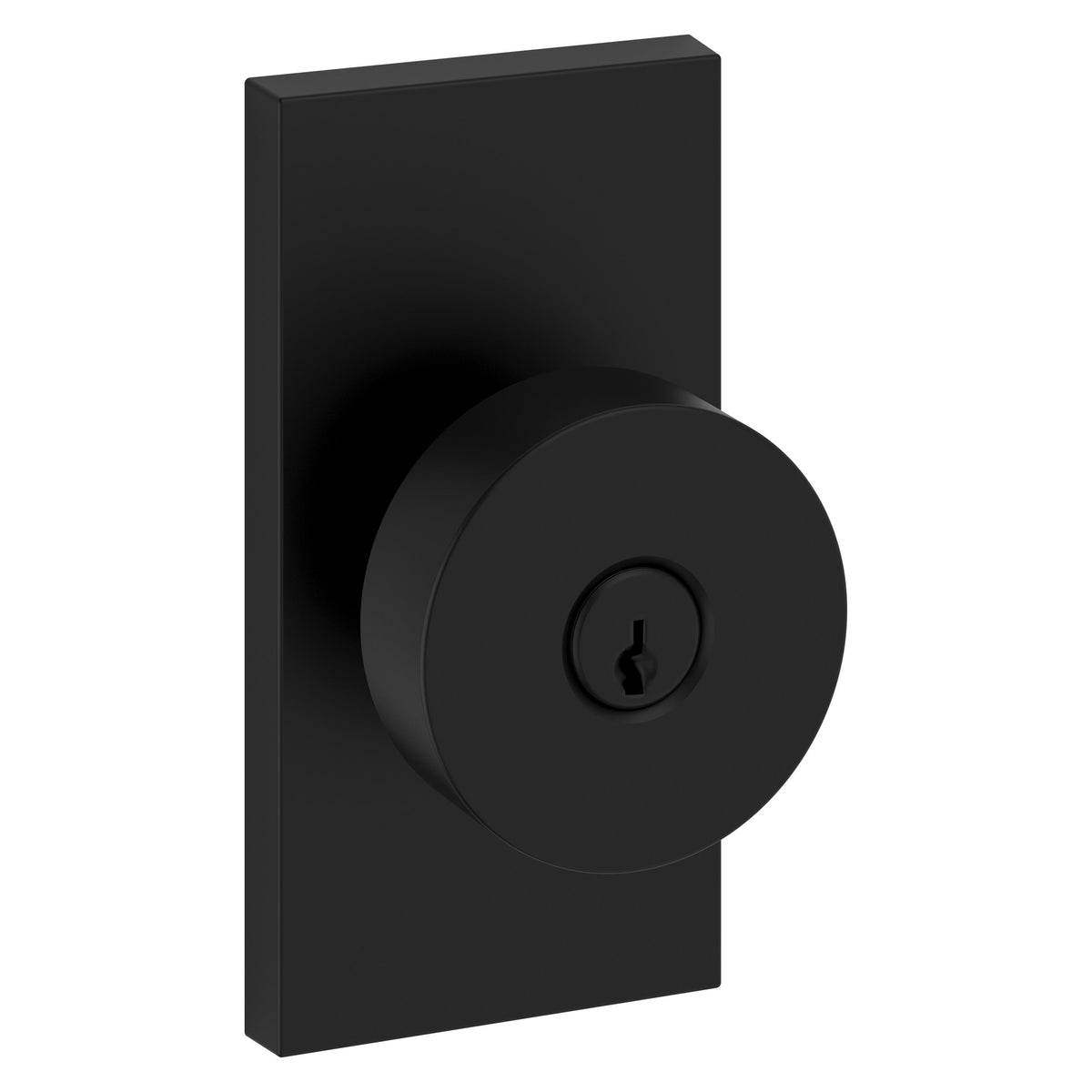 Baldwin Hardware Reserve Perilla con Llave Contemporary — Negro satinado — Contemporary 5