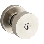 Baldwin Hardware Reserve Perilla con Llave Contemporary — Níquel pulido Lifetime — Contemporary Round
