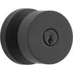 Baldwin Hardware Reserve Perilla con Llave Contemporary — Negro satinado — Contemporary Round