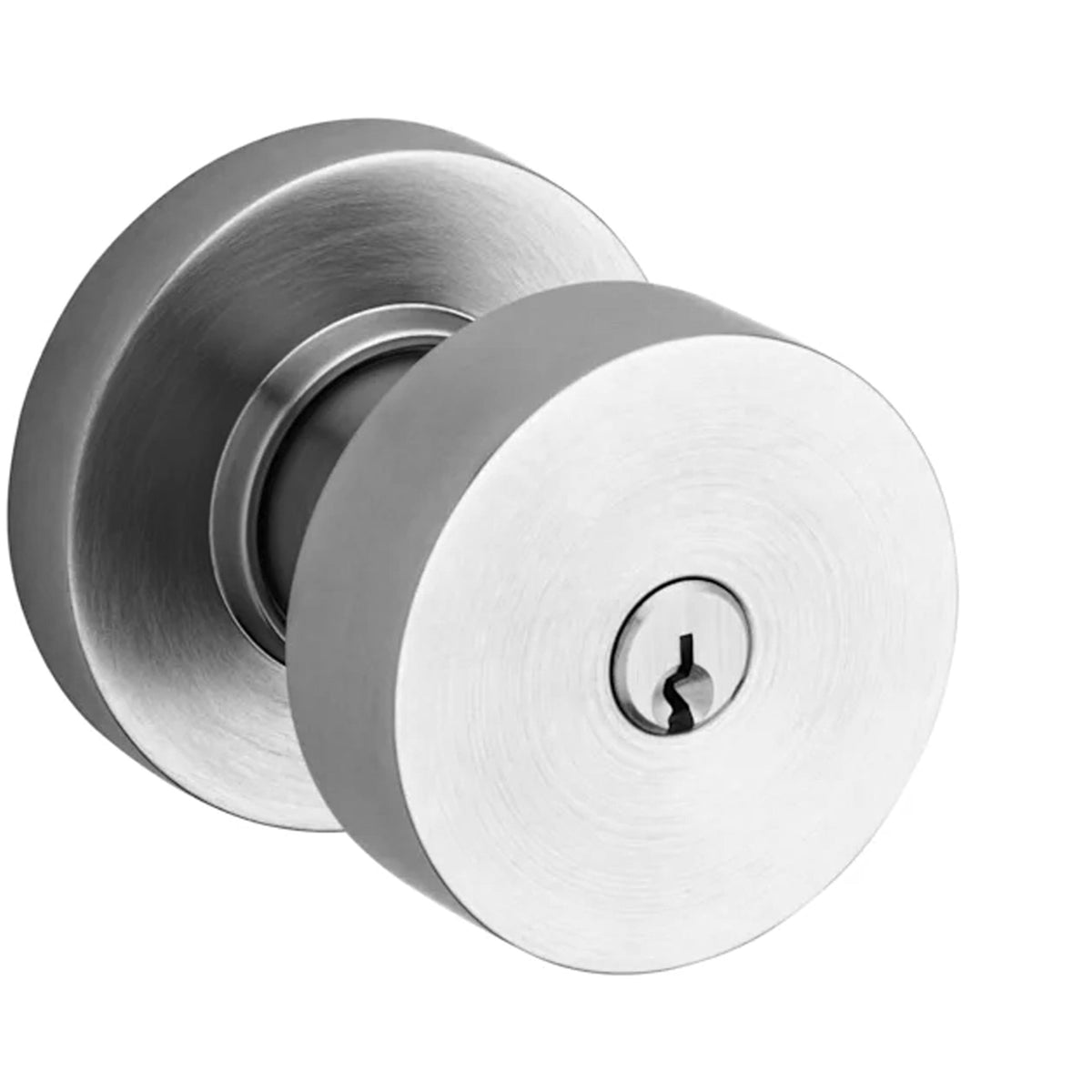Baldwin Hardware Reserve Perilla con Llave Contemporary — Cromo pulido — Contemporary Round