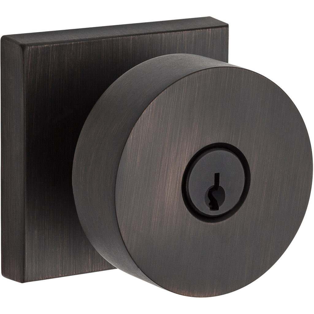 Baldwin Hardware Reserve Perilla con Llave Contemporary — Bronce veneciano — Contemporary Square