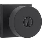 Baldwin Hardware Reserve Perilla con Llave Contemporary — Negro satinado — Contemporary Square