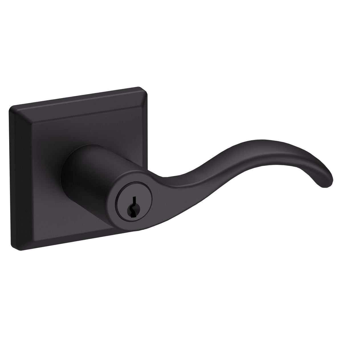 Baldwin Hardware Reserve Manija con Llave Curve — Bronce veneciano — Traditional Square — Entrada Derecha