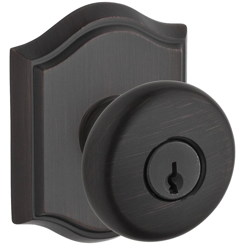 Baldwin Hardware Reserve Perilla con Llave Round — Bronce veneciano — Traditional Arch