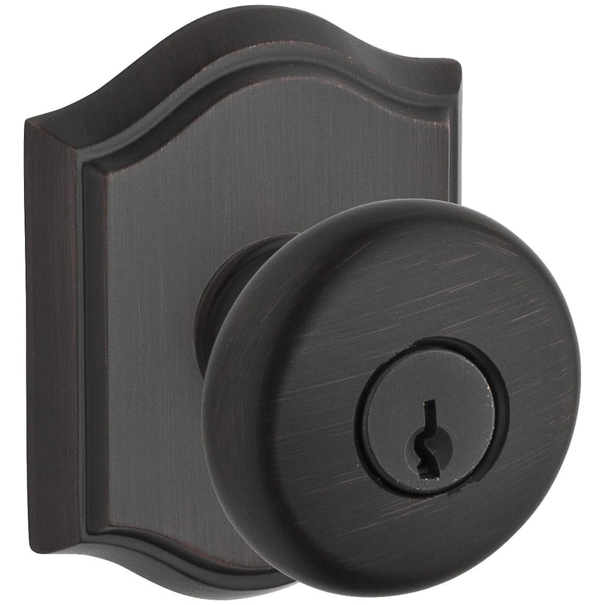 Baldwin Hardware Reserve Perilla con Llave Round — Bronce veneciano — Traditional Arch