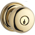 Baldwin Hardware Reserve Perilla con Llave Round — Latón pulido Lifetime (PVD) — Traditional Round