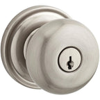 Baldwin Hardware Reserve Perilla con Llave Round — Níquel satinado — Traditional Round