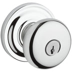 Baldwin Hardware Reserve Perilla con Llave Round — Cromo pulido — Traditional Round