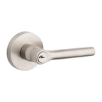 Baldwin Hardware Reserve Manija con Llave Tube — Níquel satinado — Contemporary Round