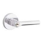 Baldwin Hardware Reserve Manija con Llave Tube — Cromo pulido — Contemporary Round