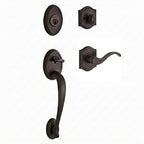Baldwin Hardware Reserve Juego de Entrada Columbus x Manija Curve — Bronce veneciano — Traditional Arch