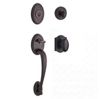 Baldwin Hardware Reserve Juego de Entrada Columbus x Perilla Ellipse — Bronce veneciano — Traditional Arch
