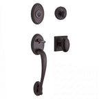 Baldwin Hardware Reserve Juego de Entrada Columbus x Perilla Ellipse — Bronce veneciano — Traditional Square