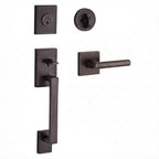 Baldwin Hardware Reserve Juego de Entrada La Jolla x Manija Tube — Bronce veneciano — Contemporary Square