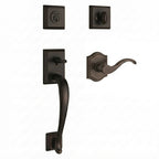 Baldwin Hardware Reserve Juego de Entrada Napa x Manija Curve — Bronce veneciano — Traditional Arch
