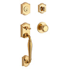Baldwin Hardware Reserve Juego de Entrada Westcliff x Perilla Traditional — Latón pulido Lifetime (PVD) — Traditional Round