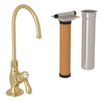 Rohl San Julio Kit de Mezcladora Filtradora de Cocina Acqui - Latón sin Laca