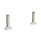 Rohl Georgian Era Uniones Rectas de Cubierta para Mezcladora Tipo Puente - Níquel Pulido