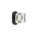 Negro Mate · 1-1/2" x3" Oval Rosette