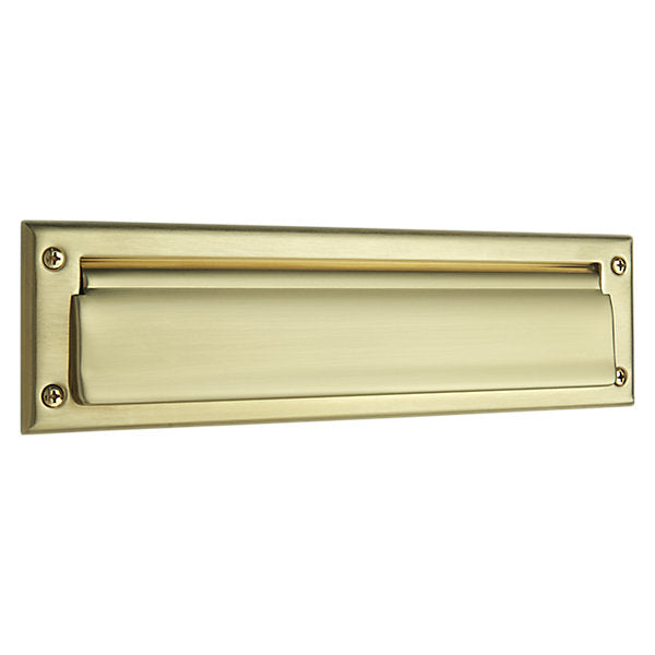 Baldwin Hardware Placa de Buzón 0012 — Latón satinado Lifetime