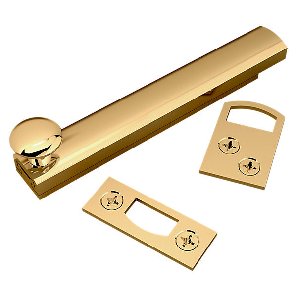 Baldwin Hardware Pasador de Superficie 4 0322 — Latón pulido Lifetime (PVD)