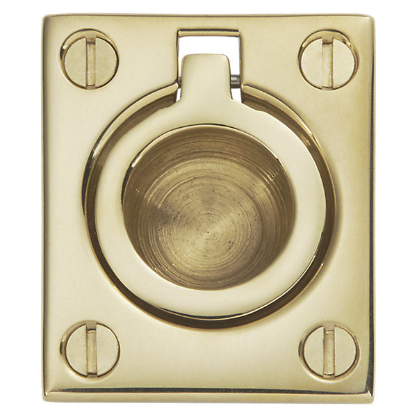 Baldwin Hardware Jaladera de Anillo Empotrada 0392 — Latón sin laca