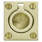 Baldwin Hardware Jaladera de Anillo Empotrada 0392 — Latón satinado Lifetime