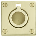 Baldwin Hardware Jaladera de Anillo Empotrada 0393 — Latón satinado Lifetime