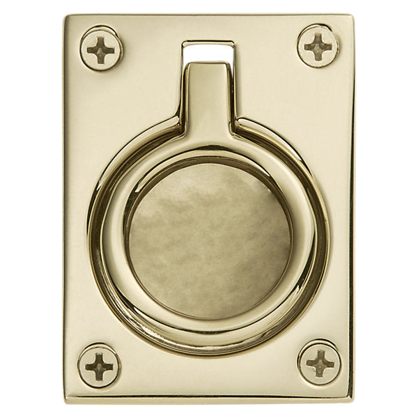 Baldwin Hardware Jaladera de Anillo Empotrada 0394 — Latón sin laca