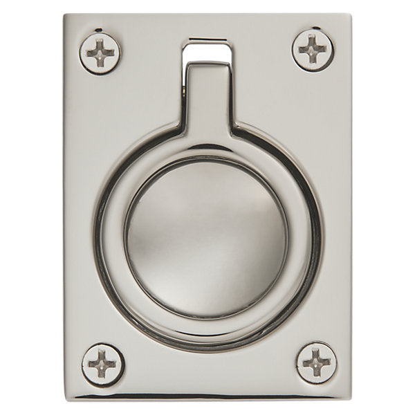 Baldwin Hardware Jaladera de Anillo Empotrada 0394 — Níquel pulido Lifetime