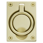 Baldwin Hardware Jaladera de Anillo Empotrada 0395 — Latón satinado Lifetime