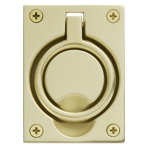 Baldwin Hardware Jaladera de Anillo Empotrada 0395 — Latón satinado Lifetime