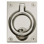 Baldwin Hardware Jaladera de Anillo Empotrada 0395 — Níquel pulido Lifetime