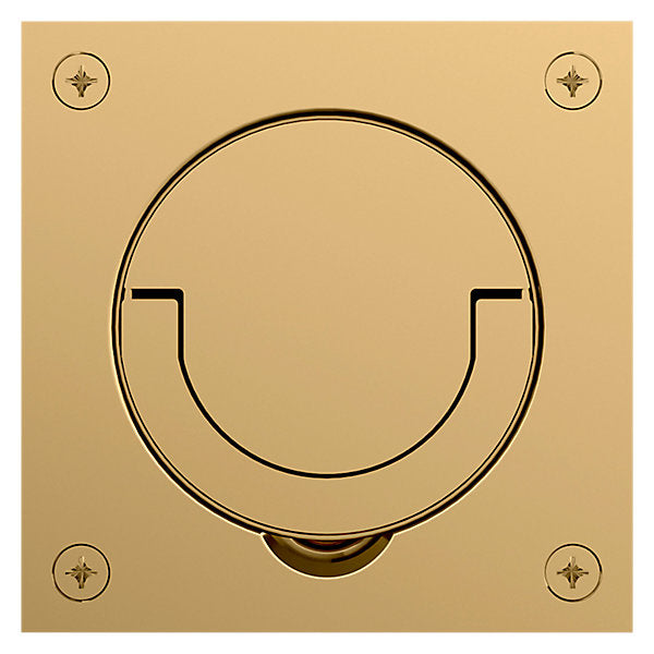 Baldwin Hardware Jaladera de Anillo Empotrada 0397 — Latón pulido Lifetime (PVD)