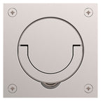 Baldwin Hardware Jaladera de Anillo Empotrada 0397 — Níquel pulido Lifetime