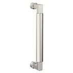 Baldwin Hardware Jaladera de Puerta 8IN 2579 — Níquel pulido Lifetime