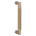 Baldwin Hardware Jaladera de Puerta 8IN Knurled 2580 — Latón vintage