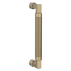 Baldwin Hardware Jaladera de Puerta 8IN Knurled 2580 — Acabado 050