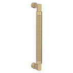 Baldwin Hardware Jaladera de Puerta 10IN Knurled 2582 — Latón satinado Lifetime