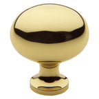 Baldwin Hardware Oval Perilla de Gabinete 1.375X1" Dia 4913 — Latón sin laca