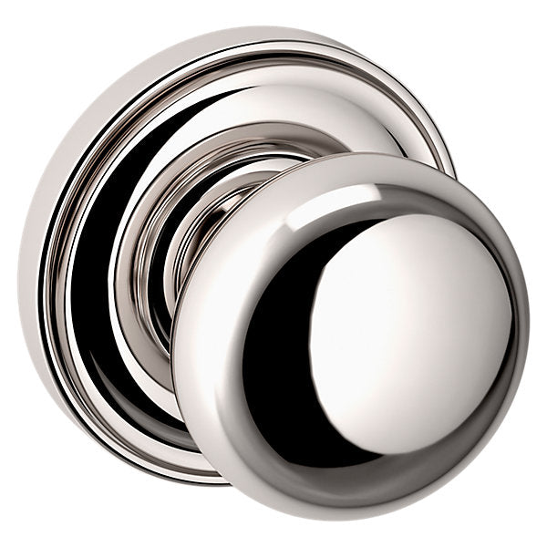 Baldwin Hardware Perilla 5000 con Roseta 5048 — Níquel pulido Lifetime — Paso
