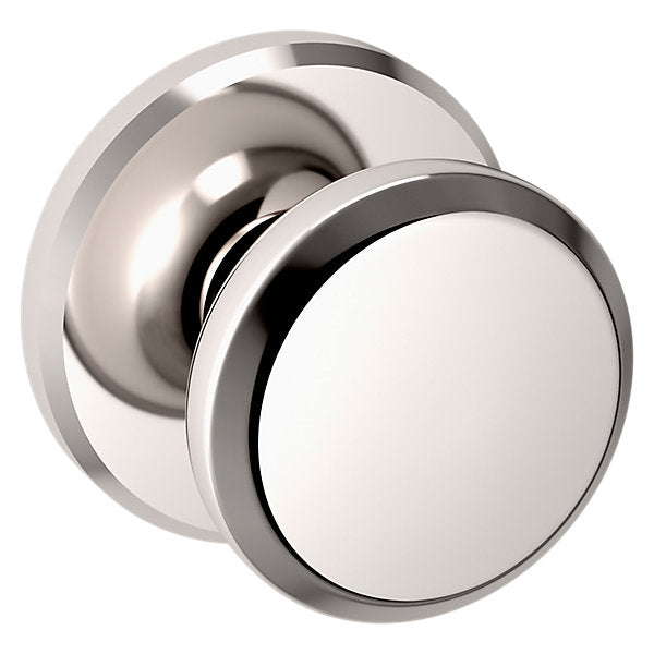 Baldwin Hardware Perilla 5023 con Roseta R016 — Níquel pulido Lifetime — Paso