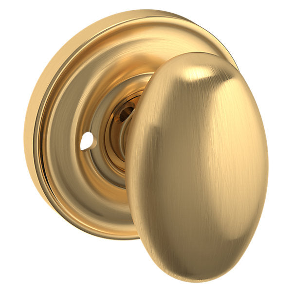 Baldwin Hardware Perilla 5025 con Roseta 5048 — Latón satinado Lifetime — Privacidad