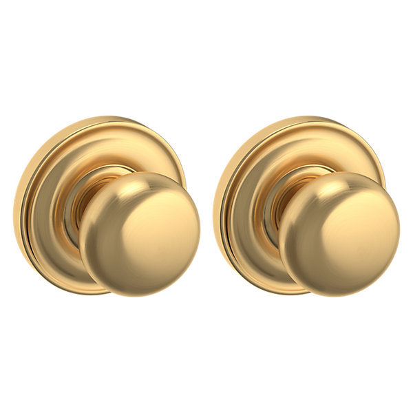 Baldwin Hardware Perilla 5030 con Roseta 5048 — Latón satinado Lifetime — Dummy completo