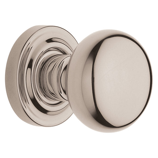 Baldwin Hardware Perilla 5030 con Roseta 5048 — Níquel pulido Lifetime — Dummy completo