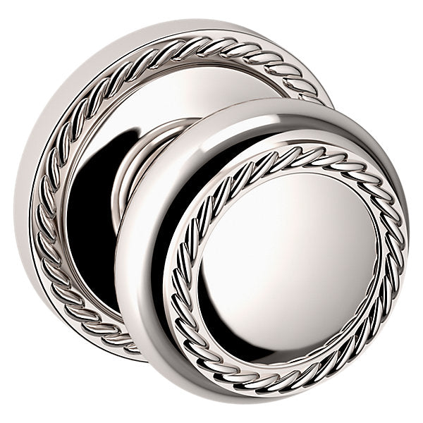 Baldwin Hardware Perilla 5064 con Roseta 5004 — Níquel pulido Lifetime — Paso