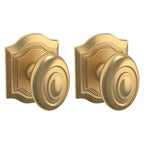 Baldwin Hardware Perilla 5077 Bethpage con Roseta R027 — Latón vintage — Dummy completo