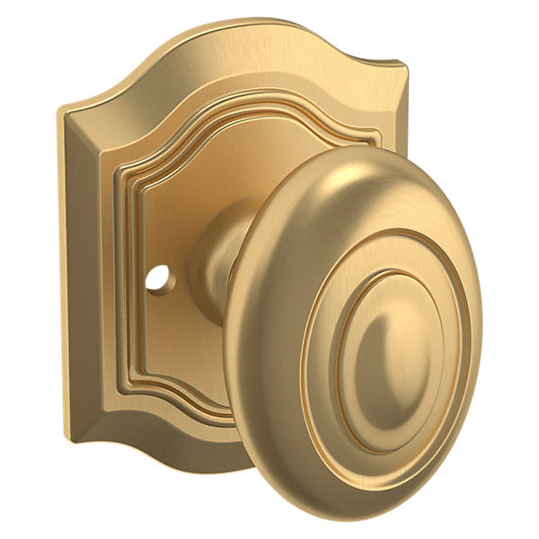 Baldwin Hardware Perilla 5077 Bethpage con Roseta R027 — Latón vintage — Privacidad